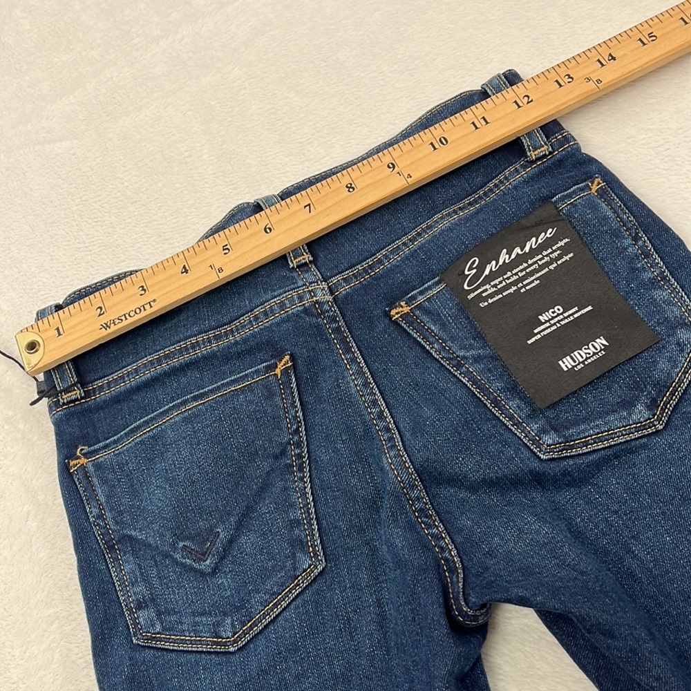 NWT Hudson 24, 0 Enhance Nico Super Skinny‎ Dark Blue Denim Jeans - Picture 6 of 14